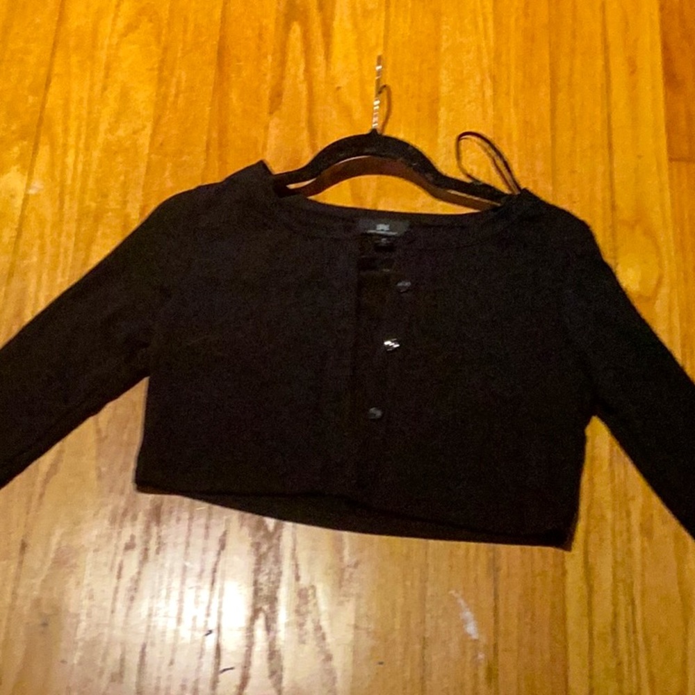 Black cropped cardigan